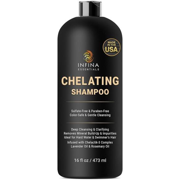 Chelating Hard Water Shampoo with Chelactik-3 & Rosemary Oil - Color Safe Metal - Picture 1 of 6